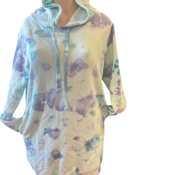 Pink Victoria’s Secret tie dye sweatshirt dress NWT - Picture 2 of 11
